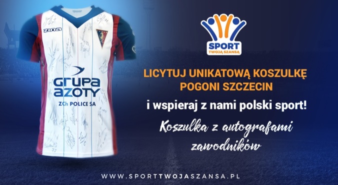 Licytacja koszulki z podpisami zawodników Pogoni Szczecin