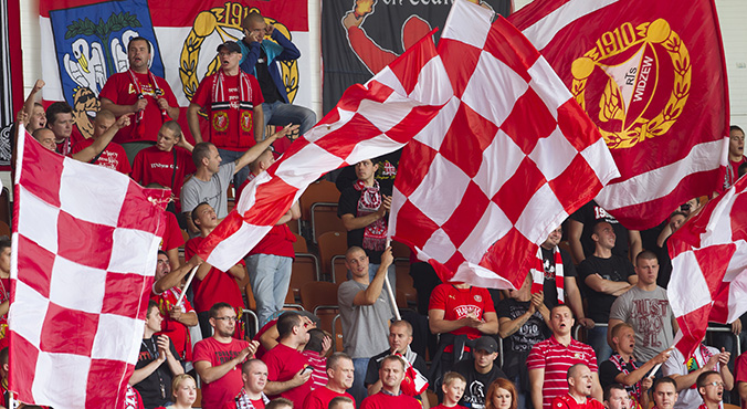 Zamknięta trybuna na stadionie Widzewa Łódź