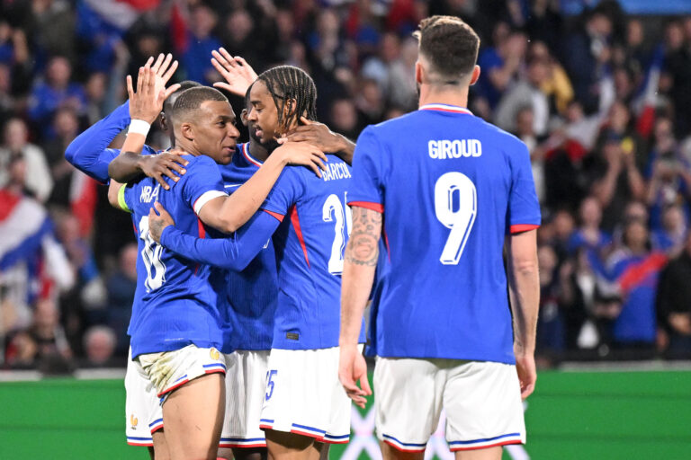 10 Kylian MBAPPE (fra) - 25 Bradley BARCOLA (fra) during the friendly match between France and Luxembourg at Stade Saint-Symphorien on June 5, 2024 in Metz, France.(Photo by Anthony Bibard/FEP/Icon Sport) 
 MECZ TOWARZYSKI PILKA NOZNA FRANCJA VS LUKSEMBURG

FOT. ICON SPORT/newspix.pl / 400mm.pl
POLAND ONLY!
---
newspix.pl / 400mm.pl