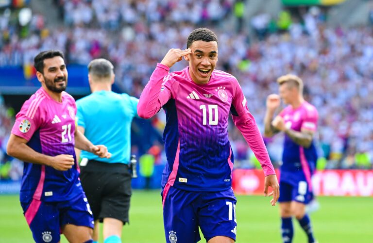 Jamal Musiala (Germany) bejubelt sein Tor, UEFA EURO 2024 - Group A, Germany vs Hungary, Arena Stuttgart am 19. June 2024 in Stuttgart, Deutschland. (Foto von Silas Schueller/DeFodi Images)

Jamal Musiala (Germany) celebrates his goal, UEFA EURO 2024 - Group A, Germany vs Hungary, Arena Stuttgart on June 19, 2024 in Stuttgart, Germany. (Photo by Silas Schueller/DeFodi Images)  
UEFA EURO NIEMCY 2024
ME MISTRZOSTWA EUROPY W PILCE NOZNEJ PILKA NOZNA
NIEMCY v WEGRY
FOT. DEFODI IMAGES/newspix.pl / 400mm.pl

POLAND ONLY !!!
---
newspix.pl / 400mm.pl