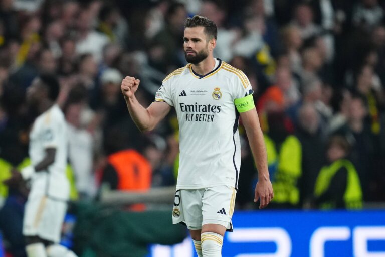 Nacho Fernandez of Real Madrid 
UEFA Champions League  Final match between Borussia Dortmund and Real Madrid played at Wembley Stadium on June 1, 2024 in London, England. (Photo by Bagu Blanco / PRESSINPHOTO) 
LIGA MISTRZOW UEFA PILKA NOZNA SEZON 2023/2024 
FOT. PRESSINPHOTO/newspix.pl / 400mm.pl

POLAND ONLY !!!
---
newspix.pl / 400mm.pl