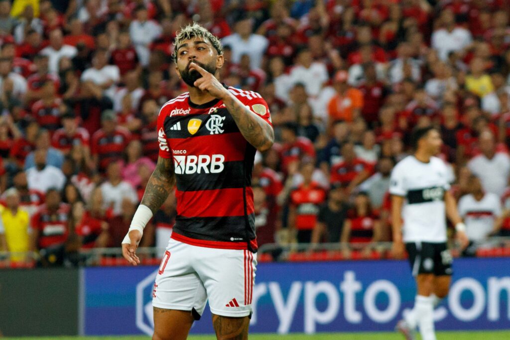 August 3, 2023, Rio de Janeiro, Rio de Janeiro, Brasil: (SPO) Libertadores Cup: Flamengo vs Olimpia. August 03, 2023, Rio de Janeiro, Brazil: Gabi Gol (Flamengo) during soccer match between Flamengo and Olimpia, valid for the first leg of round 16 of Libertadores of America 2023, held at the Mario Filho stadium (Maracana ), in the north zone of Rio de Janeiro. Flamengo won 1-0 with a goal by Bruno Henrique..Credit: Erica Martin/Thenews2  (Credit Image: © Erica Martin/TheNEWS2 via ZUMA Press Wire) 
COPA LIBERTADORES PILKA NOZNA
FOT. ZUMA/newspix.pl / 400mm.pl

POLAND ONLY !!!
---
newspix.pl / 400mm.pl