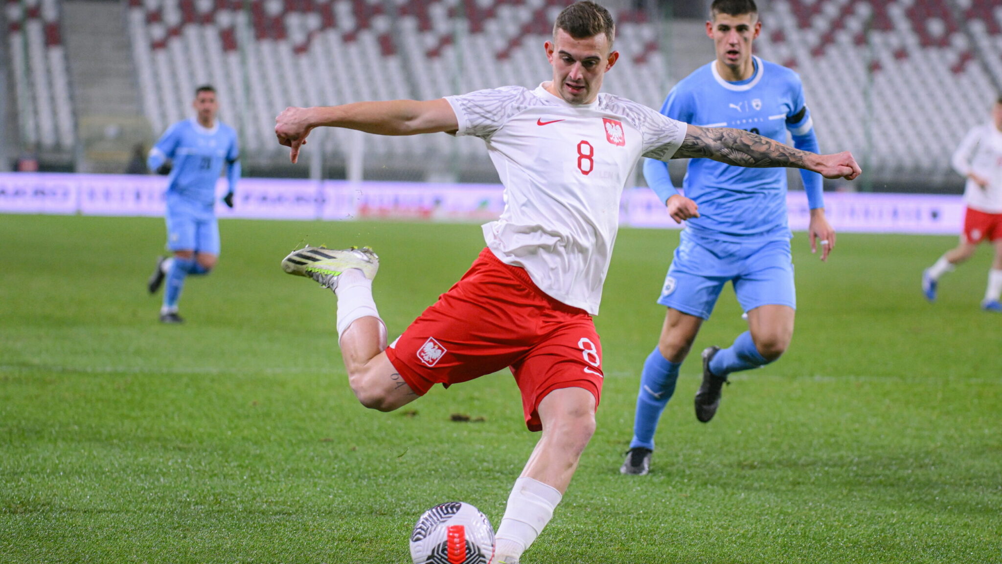 LODZ 17.11.2023
MECZ ELIMINACJE MISTRZOSTW EUROPY POLSKA - IZRAEL U21--- UEFA EUROPEAN UNDER-21 CHAMPIONSHIP 2024 QUALIFYING ROUND FOOTBALL GROUP D MATCH: POLAND - ISRAEL
N/Z KACPER KOZLOWSKI
FOT. PAWEL PIOTROWSKI/ 400mm.pl