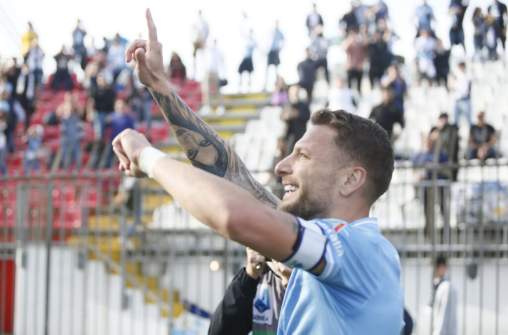 May 4, 2024, Monza Brianza, Italia: Lazio&#039;s Ciro Immobile celebrates after scoring their side&#039;s first goal of the game during the Serie A soccer match between Monza and Lazio   at the  Stadio U-Power Stadium in Monza, Italy -   Saturday May  04 , 2024. Sport - Soccer . (Alberto Mariani/LaPresse) (Credit Image: © Alberto Mariani/LaPresse via ZUMA Press)
PILKA NOZNA LIGA WLOSKA SEZON 2023/2024
FOT. ZUMA/newspix.pl / 400mm.pl
POLAND ONLY!
---
newspix.pl / 400mm.pl