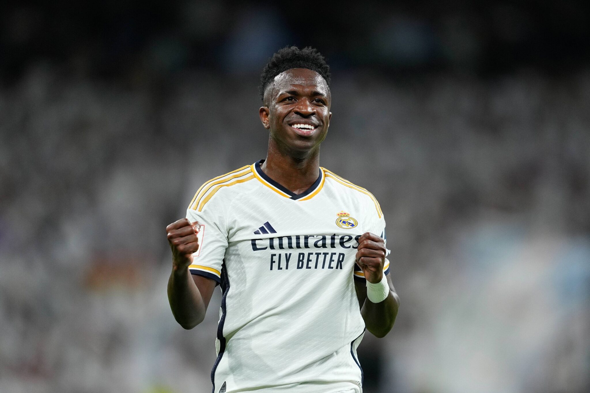 May 14, 2024, Nadrid, Madrid, SPAIN: Vinicius Junior of Real Madrid celebrates a goal during the Spanish League, LaLiga EA Sports, football match played between Real Madrid and Deportivo Alaves at Santiago Bernabeu stadium on May 14, 2024, in Madrid, Spain. (Credit Image: © Oscar J. Barroso/AFP7 via ZUMA Press Wire) 
LIGA HISZPANSKA PILKA NOZNA SEZON 2023/2024
FOT. ZUMA/newspix.pl / 400mm.pl

POLAND ONLY !!!
---
newspix.pl / 400mm.pl