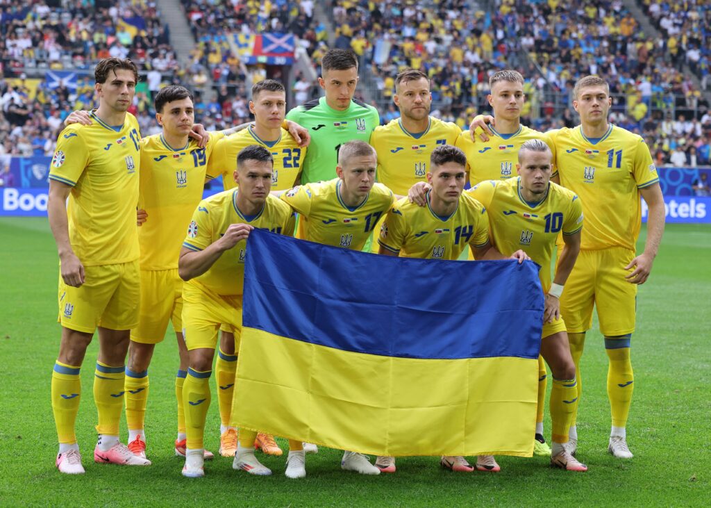 June 21, 2024, Dusseldorf: Dusseldorf, Germany, 21st June 2024. Ukraine stating eleven back row: Illia Zabarnyi, Mykola Shaparenko, Mykola Matviyenko, Anatoliy Trubin, Andriy Yarmolenko, Volodymyr Brazhko, Artem Dovbyk, front row: Oleksandr Tymchyk, Oleksandr Zinchenko, Georgiy Sudakov, and Mykhailo Mudryk of Ukraine during the UEFA European Championships match at Dusseldorf Arena, Dusseldorf. (Credit Image: � David Klein/CSM via ZUMA Press Wire) 
UEFA EURO NIEMCY 2024
ME MISTRZOSTWA EUROPY W PILCE NOZNEJ PILKA NOZNA
SLOWACJA v UKRAINA
FOT. ZUMA/newspix.pl / 400mm.pl

POLAND ONLY !!!
---
newspix.pl / 400mm.pl