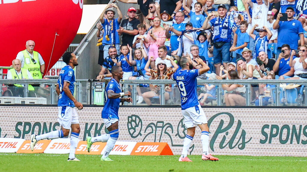 Poznan, 21.07.2024
MECZ 1. KOLEJKA PKO EKSTRAKLASA SEZON 2024/25 Lech Poznan - Gornik Zabrze --- POLISH FOOTBALL TOP LEAGUE MATCH: Lech Poznan - Gornik Zabrze
NZ MIKAEL ISHAK ADRIEL BA LOUA 
FOT. PATRYK PINDRAL/ 400mm.pl