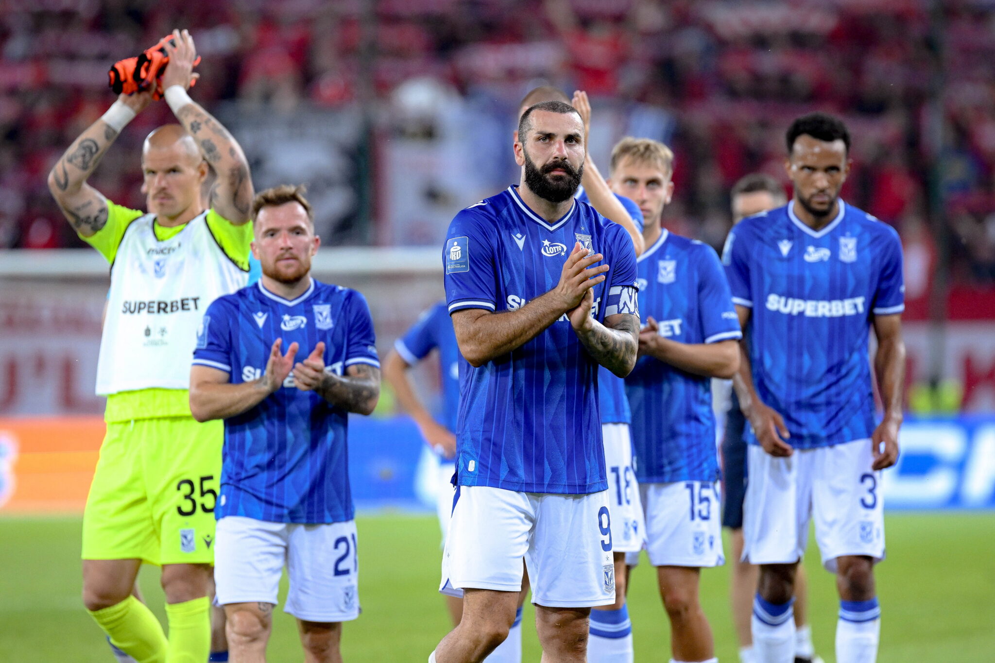 LODZ 27.07.2024
MECZ 2 KOLEJKA PKO EKSTRAKLASA SEZON 2024/25 --- POLISH FOOTBALL TOP LEAGUE MATCH IN LODZ: WIDZEW LODZ - LECH POZNAN
N/Z FILIP BEDNAREK DINO HOTIC MIKAEL ISHAK ALEX DOUGLAS
FOT. PAWEL PIOTROWSKI/ 400mm.pl