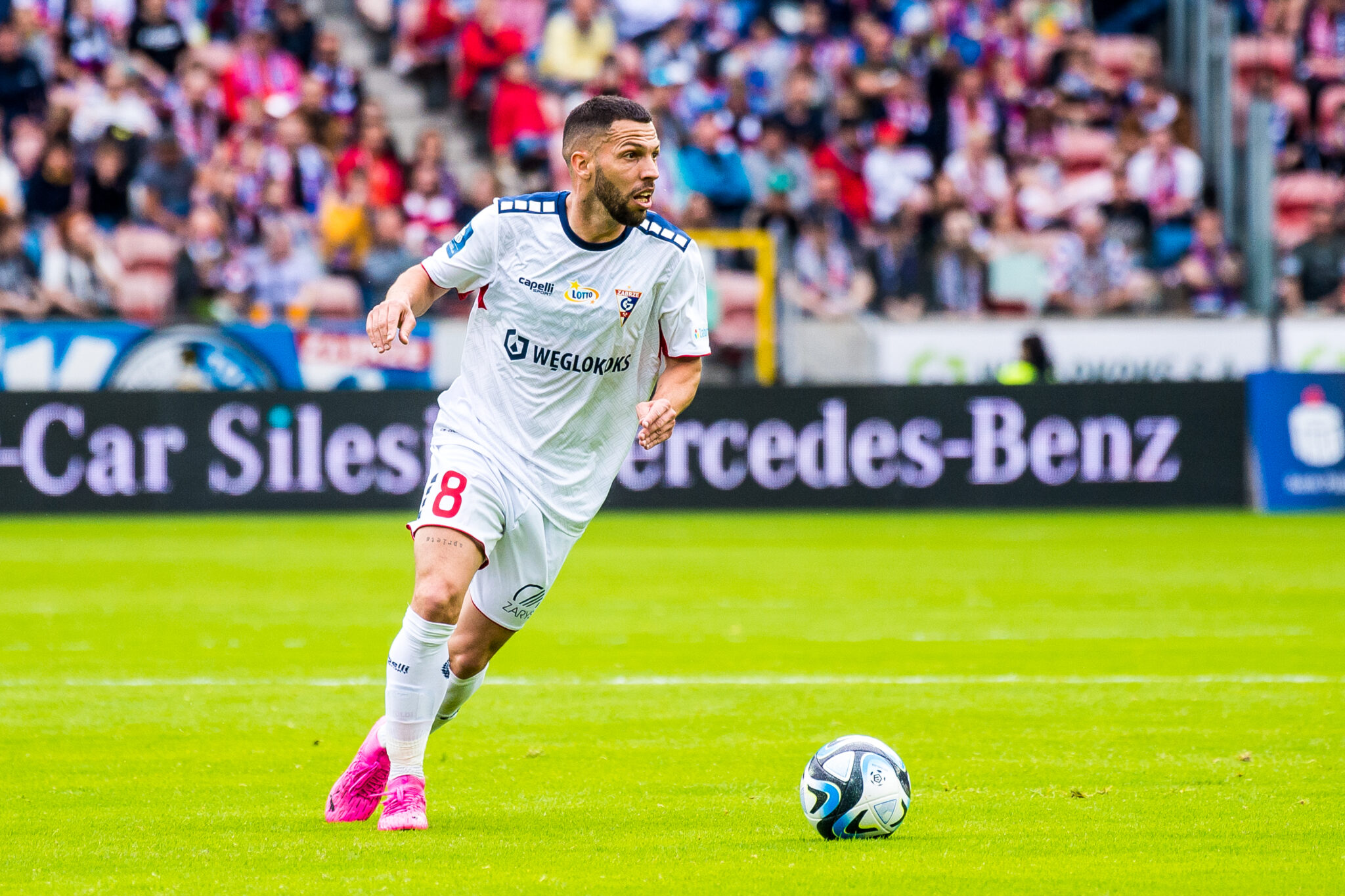 ZABRZE 11.05.2024
SPORT PILKA NOZNA
MECZ 32. KOLEJKA PKO EKSTRAKLASA SEZON 2023/24 --- POLISH FOOTBALL TOP LEAGUE MATCH:
GORNIK ZABRZE - STAL MIELEC
NZ DANI PACHECO 
FOT. KAROL SLOMKA / 400mm.pl