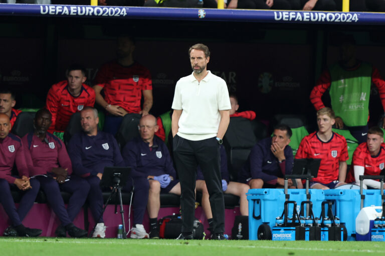 DORTMUND 10.07.2024
MECZ 1/2 FINALU POLFINAL MISTRZOSTW EUROPY 2024: HOLANDIA - ANGLIA --- SEMIFINAL UEFA EURO 2024 MATCH: THE NETHERLANDS - ENGLAND
TRENER GARETH SOUTHGATE  
FOT. PIOTR KUCZA/400mm.pl