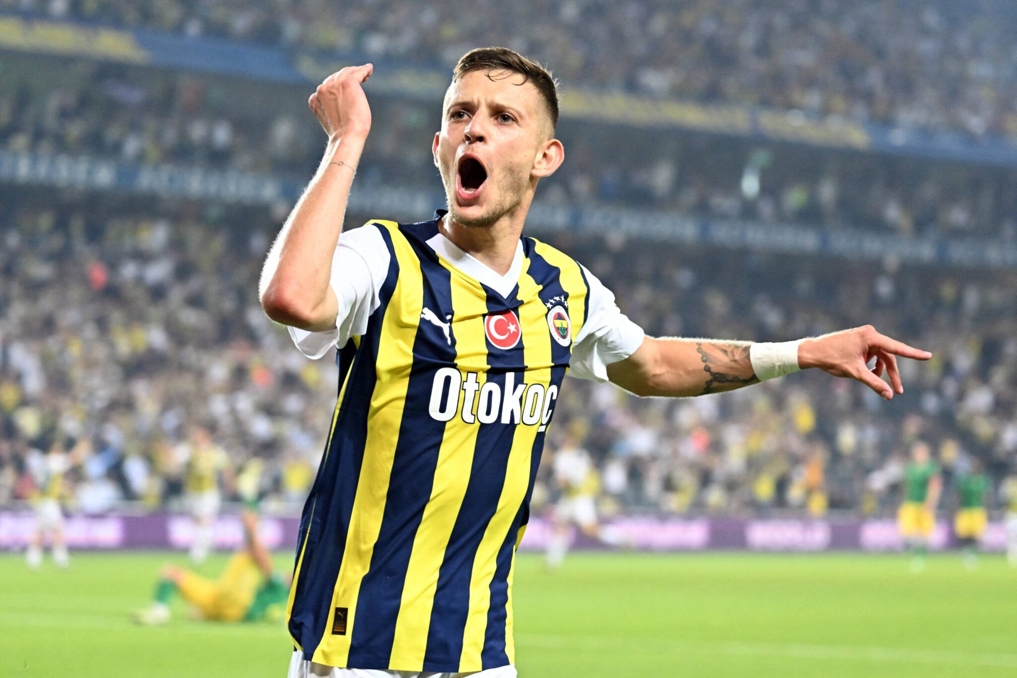 ISTANBUL, TURKIYE - JULY 26: Sebastian Szymanski of Fenerbahce celebrates after scoring a goal during the UEFA Europa Conference League Second Qualifying Round match between Fenerbahce and Zimbru at Ulker Stadium in Istanbul, Turkiye on July 26, 2023. Serhat Cagdas / Anadolu Agency/ABACAPRESS.COM 
LIGA KONFERECNJI EUROPY KWALIFIKACJE PILKA NOZNA SEZON 2023/2024
FOT. ABACA/newspix.pl / 400mm.pl
POLAND ONLY!
---
newspix.pl / 400mm.pl