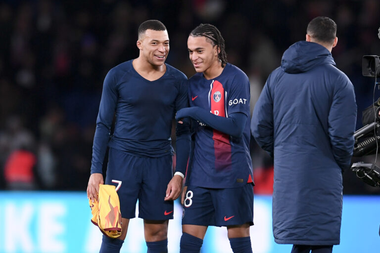 38 Ethan MBAPPE LOTTIN (psg) - 07 Kylian MBAPPE (psg) during the Ligue 1 Uber Eats match between Paris Saint-Germain Football and Football Club de Metz at Parc des Princes on December 20, 2023 in Paris, France. (Photo by Philippe Lecoeur/FEP/Icon Sport)
PILKA NOZNA LIGA FRANCUSKA SEZON 2023/2024
FOT. ICON SPORT/newspix.pl / 400mm.pl
POLAND ONLY!!!
---
newspix.pl / 400mm.pl