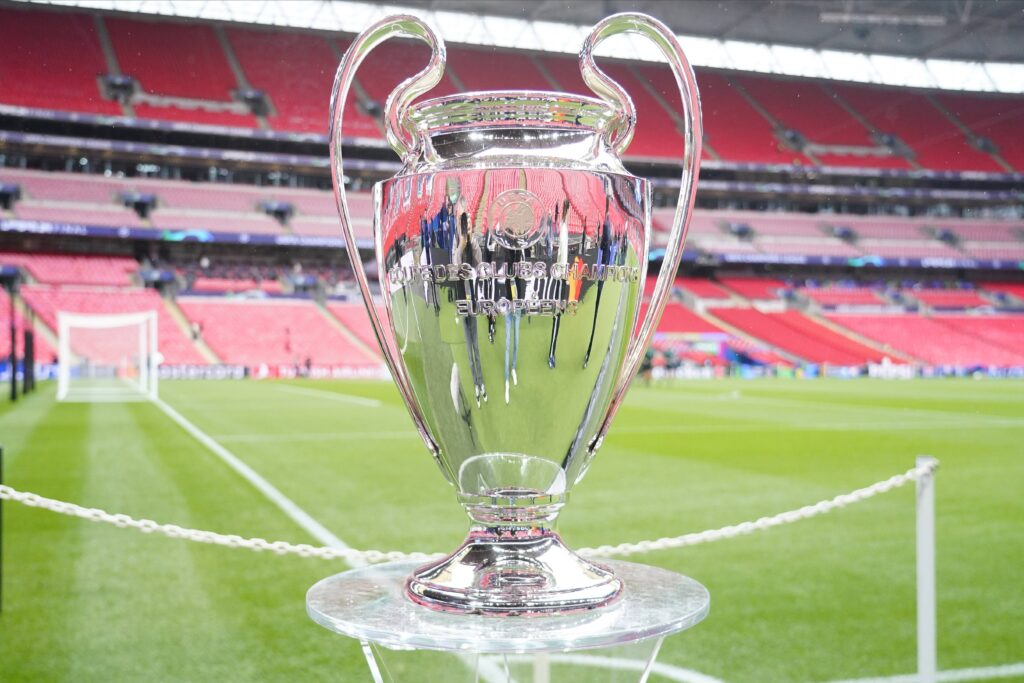 UEFA Champions League Trophy Before the UEFA Champions League Real Madrid training session at Wembley Stadium on May 31, 2024 in London, England. (Photo by Bagu Blanco / PRESSINPHOTO) 
 LONDYN DZIEN PRZED FINAL LIGA MISTRZOW SEZON 2023/2024
FOT.PRESSINPHOTO/newspix.pl / 400mm.pl
POLAND ONLY!
---
newspix.pl / 400mm.pl 
 TROFEUM