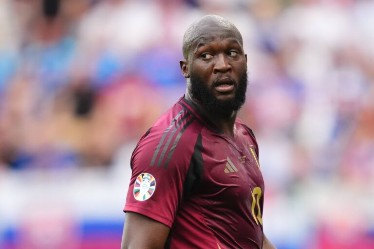 Romelu Lukaku of Belgium during the UEFA Euro 2024 match between Belgium and Slovakia, Group E date 1, played at Frankfurt Arena on June 17, 2024 in Frankfurt, Germany. (Photo by Bagu Blanco / PRESSINPHOTO) 
PILKA NOZNA EURO MISTRZOSTWA EUROPY BELGIA - SLOWACJA
FOT. PRESSINPHOTO/newspix.pl / 400mm.pl
POLAND ONLY!

---
newspix.pl / 400mm.pl