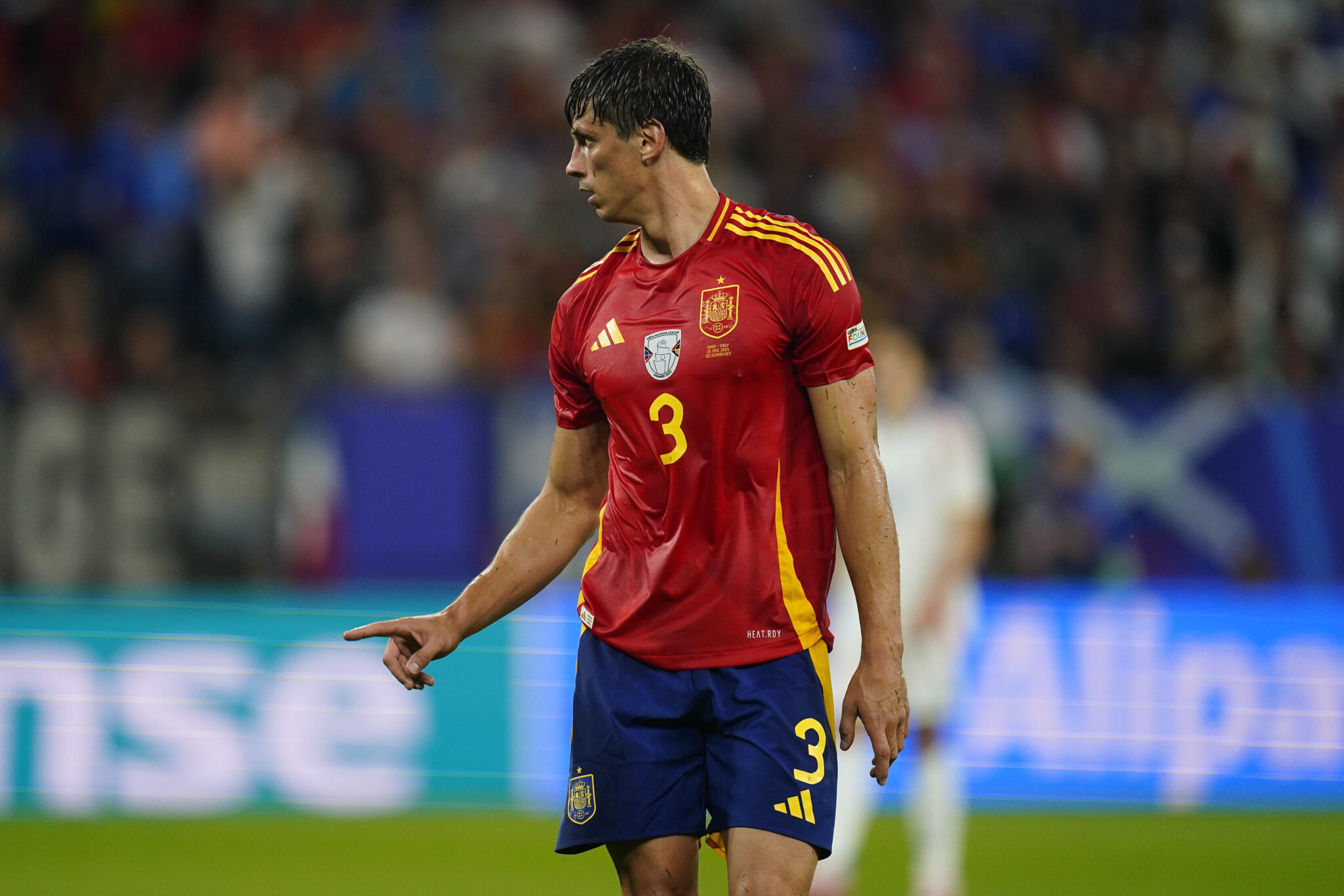 Robin Le Normand of Spain during the UEFA Euro 2024 match between Spain and Italy, Group B, date 2, played at Veltins-Arena stadium on June 20, 2024 in Gelsenkirchen, Germany. (Photo by Sergio Ruiz / PRESSINPHOTO) 
MISTRZOSTWA EUROPY W PILCE NOZNEJ EURO 2024 MECZ HISZPANIA VS WLOCHY
FOT.PRESSINPHOTO/newspix.pl / 400mm.pl
POLAND ONLY!
---
newspix.pl / 400mm.pl
