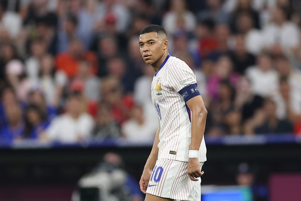 Kylian Mbappe of France seen during the UEFA EURO 2024  match between Spain and France at Allianz Arena (Munich).
Final score: Full time, Spain 2:1 France