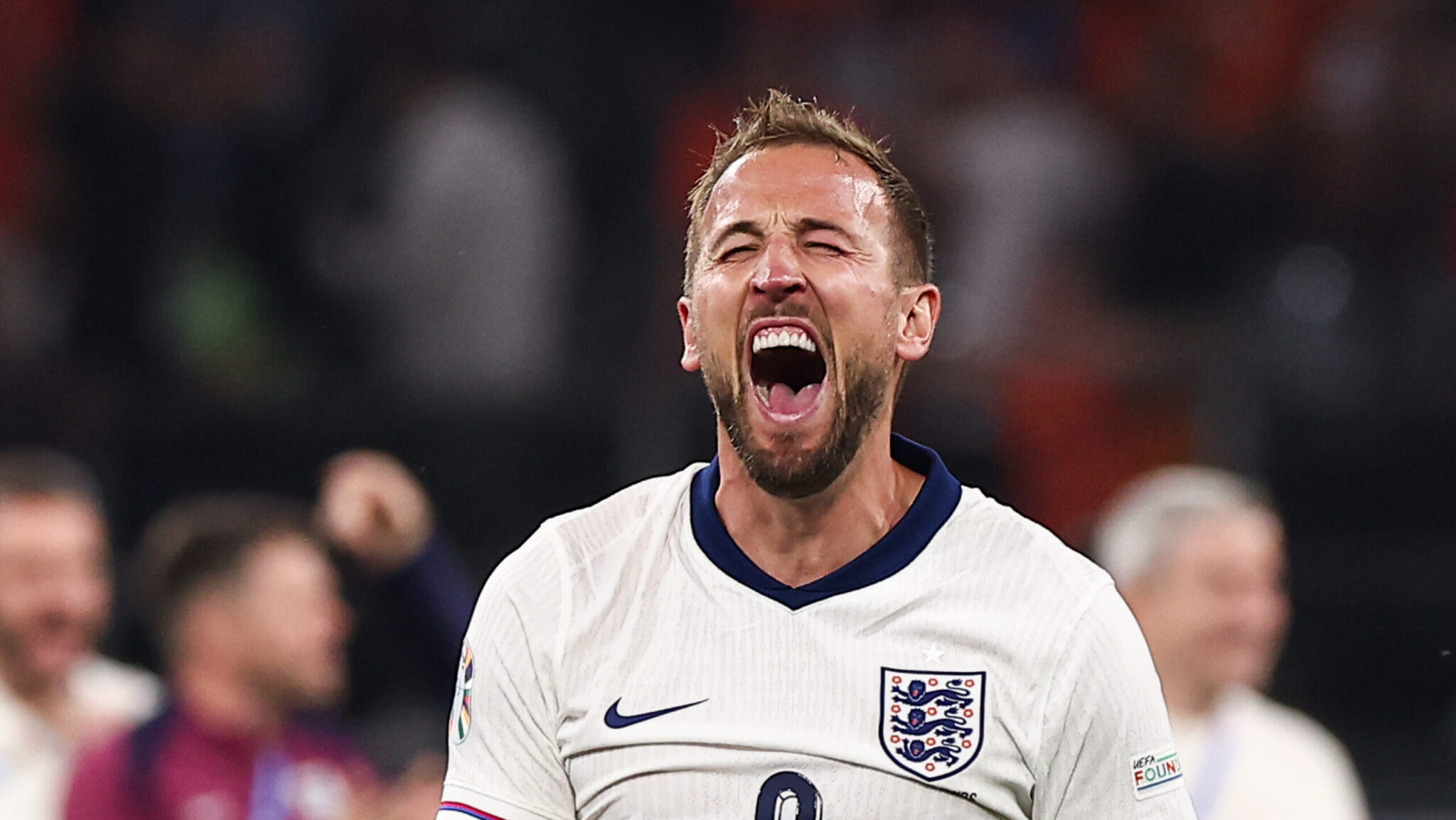 Harry Kane of England seen during the UEFA EURO 2024  match between Netherlahds and England at Signal Iduna Park (Dortmund).
Final score: Full time, Netherlands 1:2 England