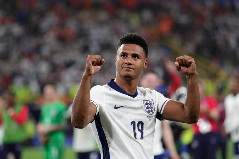 Ollie Watkins of England seen during the UEFA EURO 2024  match between Netherlahds and England at Signal Iduna Park (Dortmund).
Final score: Full time, Netherlands 1:2 England