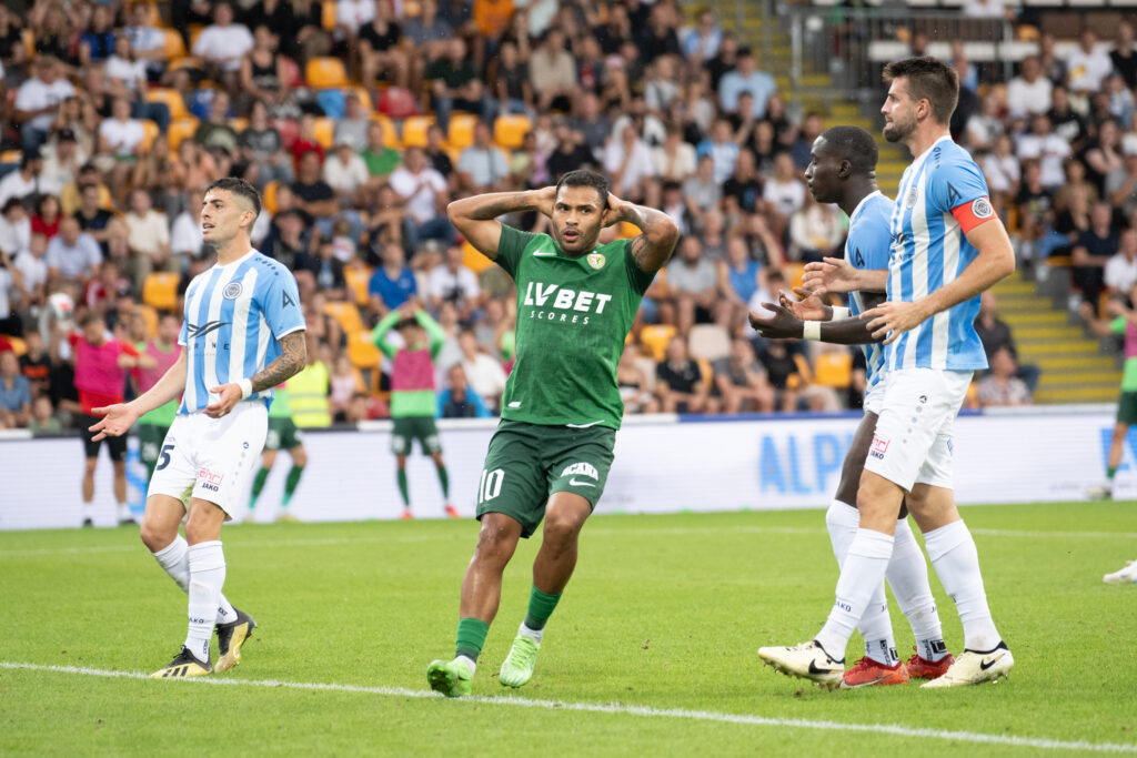 RIGA 24.07.2024
MECZ II RUNDA ELIMINACYJNA LIGA KONFERENCJI EUROPY SEZON 2024/25 --- UEFA EUROPA CONFERENCE LEAGUE SECOND QUALIFYING ROUND FIRST MATCH IN RIGA: SLASK WROCLAW - RIGA FC
MATIAS NAUHEL LEIVA
FOT. PAWEL LIPNICKI/400mm.pl