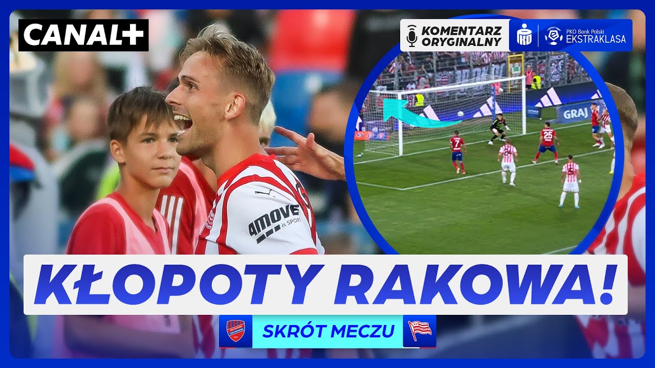 SKRÓT MECZU: Raków Częstochowa &#8211; Cracovia