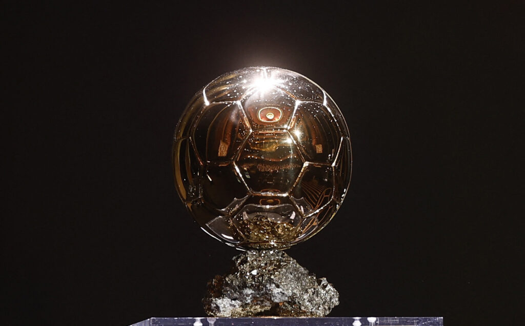 Soccer Football - 2022 Ballon d&#039;Or - Chatelet Theatre, Paris, France - October 17, 2022 The Ballon d&#039;Or trophy is displayed during the awards,Image: 731323878, License: Rights-managed, Restrictions: , Model Release: no, Credit line: BENOIT TESSIER / Reuters / Forum