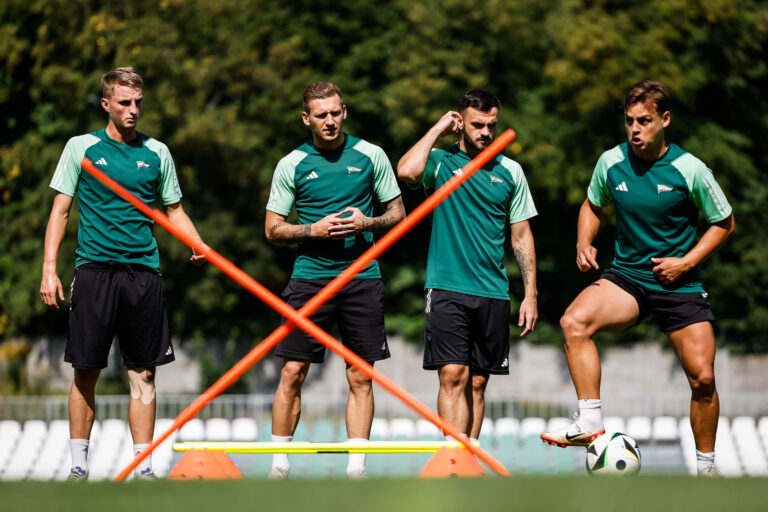 GDANSK 20.08.2024 
SPORT PILKA NOZNA PKO BANK POLSKI EKSTRAKLASA LECHIA GDANSK TRENING - - -  FOOTBALL POLISH TOP LEAGUE LECHIA GDANSK PRACTISE PRACTICE - - - 
NZ ELIAS OLSSON , BOHDAN VIUNNYK WJUNNYK , Sergyi Buletsa , CONRADO BUCHANELLI HOLZ ,  
FOT. Wojciech Figurski / 400mm.pl