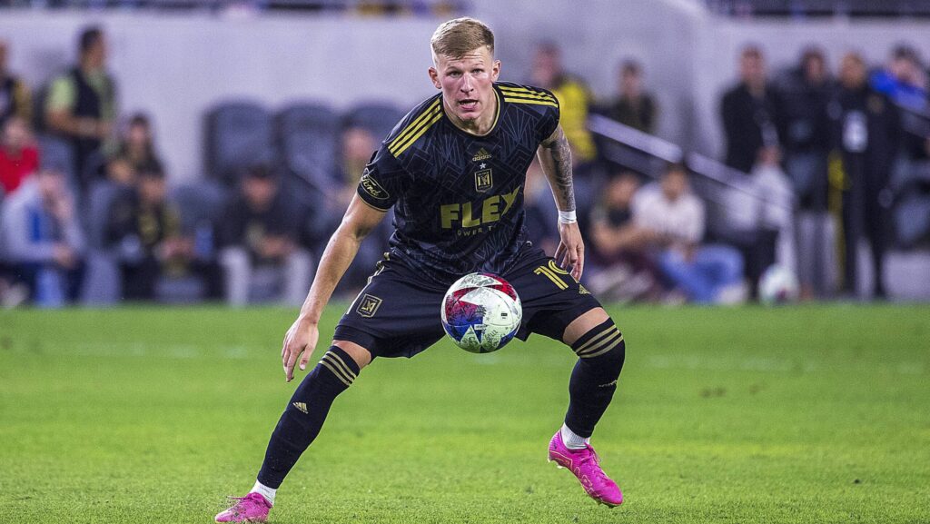 June 21, 2023, Los Angeles, California, USA: Mateusz Bogusz #19 of the LAFC during their MLS game against the Seattle Sounders on Wednesday June 21, 2023 at BMO Stadium in Los Angeles, California. LAFC defeats Sounders, 1-0. ARIANA RUIZ/PI (Credit Image: © PI via ZUMA Press Wire) 
LIGA MLS PILKA NOZNA
FOT. ZUMA/newspix.pl / 400mm.pl

POLAND ONLY !!!
---
newspix.pl / 400mm.pl