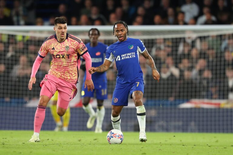 February 28, 2024, Chelsea, London, England: 28th February 2024; Stamford Bridge, Chelsea, London, England: FA Cup Fifth Round  Football, Chelsea versus Leeds United; Raheem Sterling of Chelsea is chased down by Joel Piroe of Leeds United. (Credit Image: © Katie Chan/Action Plus Sports via ZUMA Press Wire)
FOT. ZUMA/newspix.pl / 400mm.pl
POLAND ONLY!
---
newspix.pl / 400mm.pl