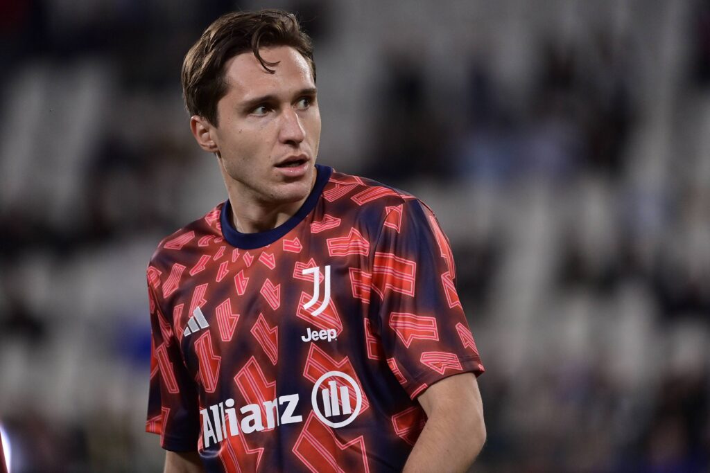 April 2, 2024, Torino, Italia: Juventus&#039; Federico Chiesa before the Coppa Italia Semi-final (leg 1of 2)  soccer match between Juventus and Lazio at the Allianz Stadium in Torino, north west Italy - Tuesday, April 02, 2024 - Sport - Soccer  (Photo by Marco Alpozzi/Lapresse) (Credit Image: © Marco Alpozzi/LaPresse via ZUMA Press) 
PILKA NOZNA PUCHAR WLOCH
FOT. ZUMA/newspix.pl / 400mm.pl
POLAND ONLY!
---
newspix.pl / 400mm.pl