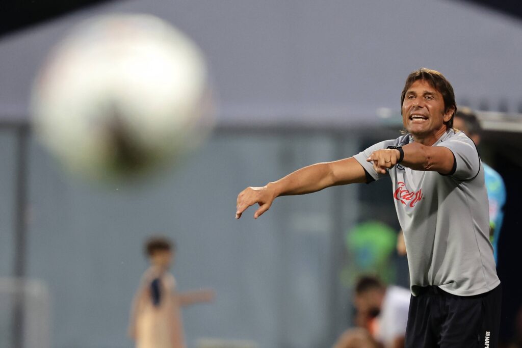 July 28, 2024, Castel Di Sangro, Italia: Napoli&#x2019;s head coach Antonio Conte  during the friendly match Napoli and KF Egnatia at the Teofilo Patini Stadium in Castel Di Sangro, Central Southern Italy - Sunday, July 28, 2024. Sport - Soccer . .(Photo by Alessandro Garofalo/Lapresse) (Credit Image: © Alessandro Garofalo/LaPresse via ZUMA Press) 
PILKA NOZNA MECZ TOWARZYSKI
FOT. ZUMA/newspix.pl / 400mm.pl
POLAND ONLY!
---
newspix.pl / 400mm.pl