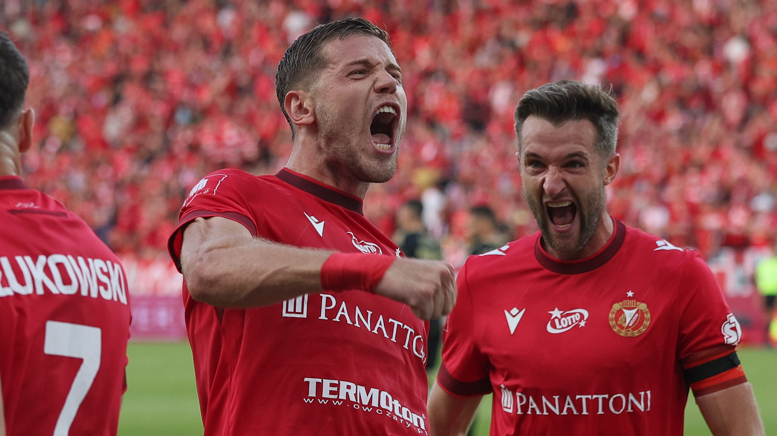 LODZ 23.08.2024
PKO EKSTRAKLASA SEZON 2024/25: WIDZEW LODZ - RADOMIAK RADOM POLISH FOOTBALL TOP LEAGUE MATCH
NZ RADOSC GOL IMAD RONDIC MAREK HANOUSEK
FOT. MARCIN BRYJA / 400mm.pl