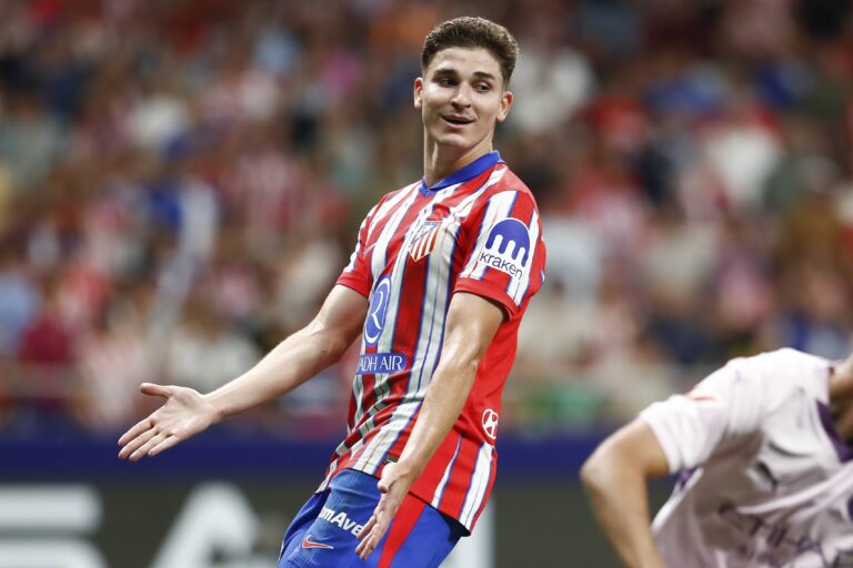 August 25, 2024, Madrid, Madrid, SPAIN: Julian Alvarez of Atletico de Madrid gestures during the Spanish league, La Liga EA Sports, football match played between Atletico de Madrid and Girona FC at Civitas Metropolitano stadium on August 25, 2024, in Madrid, Spain. (Credit Image: © Irina R. Hipolito/AFP7 via ZUMA Press Wire) 
LIGA HISZPANSKA PILKA NOZNA SEZON 2024/2025
FOT. ZUMA/newspix.pl / 400mm.pl

POLAND ONLY !!!
---
newspix.pl / 400mm.pl