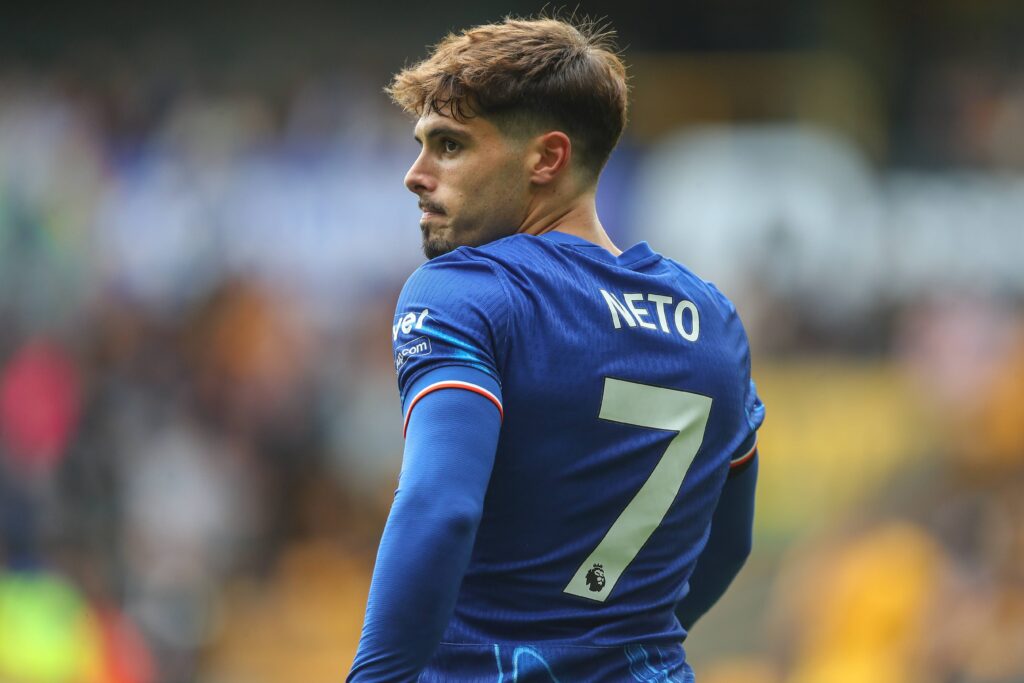 August 25, 2024, Wolverhampton, West Midlands, United Kingdom: The shirt back of Pedro Neto of Chelsea, No 7 was the squad number of team mate Raheem Sterling before Neto&#039;s arrival during the Premier League match Wolverhampton Wanderers vs Chelsea at Molineux, Wolverhampton, United Kingdom, 25th August 2024. (Credit Image: © Gareth Evans/News Images via ZUMA Press Wire) 
LIGA ANGIELSKA PILKA NOZNA SEZON 2024/2025
FOT. ZUMA/newspix.pl / 400mm.pl

POLAND ONLY !!!
---
newspix.pl / 400mm.pl