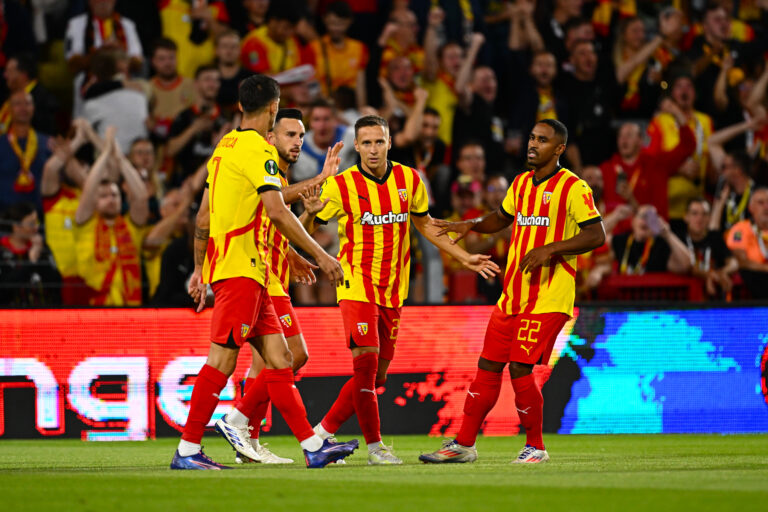 Przemysław FRANKOWSKI of Lens, Florian SOTOCA of Lens, Adrien THOMASSON of Lens and Wesley SAID of Lens during the UEFA Europa Conference League qualifying round match between Lens and Panathinaikos at Stade Bollaert-Delelis on August 22, 2024 in Lens, France. (Photo by Baptiste Fernandez/Icon Sport) 
LIGA KONFERENCJI EUROPY UEFA PILKA NOZNA SEZON 2024/2025 KWALIFIKACJE
FOT. ICON SPORT/newspix.pl / 400mm.pl

POLAND ONLY !!!
---
newspix.pl / 400mm.pl