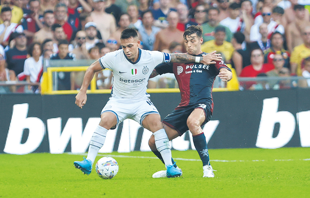 Foto IPP/ACGE/Alfonso Cannavacciuolo Genova 17/08/2024 Campionato di Calcio Serie A 2024/2025 Genoa-Inter nella foto: lautaro martinez Italy Photo Press - World Copyright Genova italy NOTxINxITAxFIN Copyright: xx,Image: 899550096, License: Rights-managed, Restrictions: , Model Release: no, Credit line: R4924_italyphotopress / imago sport / Forum