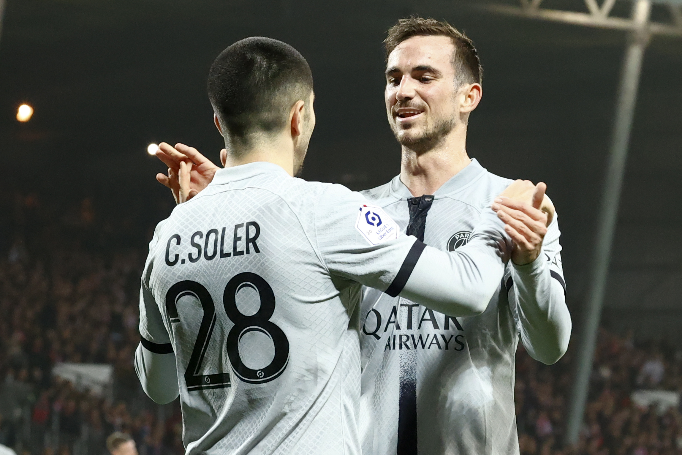 08 Fabian RUIZ PENA (psg) - 28 Carlos SOLER BARRAGAN (psg) during the Ligue 1 Uber Eats match between Brest and Paris Saint-Germain at Stade Francis Le Ble on March 11, 2023 in Brest, France. (Photo by Gwendoline Le Goff/FEP/Icon Sport)
PILKA NOZNA LIGA FRANCUSKA SEZON 2022/2023
FOT. ICON SPORT/newspix.pl / 400mm.pl
POLAND ONLY!!!
---
newspix.pl / 400mm.pl