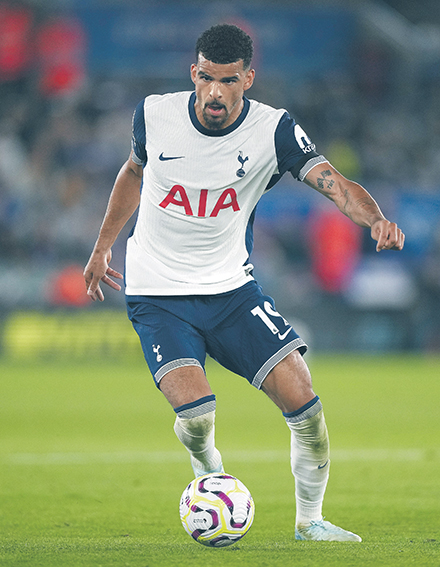 Dominic Solanke of Spurs during the Premier League match between Leicester City and Tottenham Hotspur at the King Power Stadium, Leicester, England on 19 August 2024. Copyright: xAndyxRowlandx PMI-6388-0008,Image: 899966986, License: Rights-managed, Restrictions: , Model Release: no, Credit line: Andy Rowland / imago sport / Forum