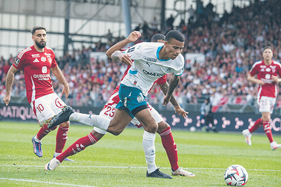 Mason Greenwood OM FOOTBALL : Stade Brestois vs OM - Ligue 1 - JournĂ©e 1 - 17/08/2024 BaptisteAutissier/Panoramic,Image: 899496478, License: Rights-managed, Restrictions: PUBLICATIONxNOTxINxFRAxBEL, Model Release: no, Credit line: Baptiste Autissier / imago sport / Forum