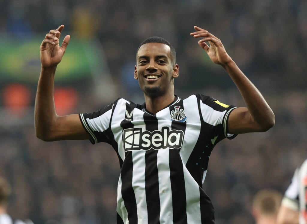 April 2, 2024, Newcastle Upon Tyne: Newcastle Upon Tyne, England, 2nd April 2024. Alexander Isak of Newcastle United celebrates scoring against Everton during the Premier League match at St. James&#039; Park, Newcastle Upon Tyne. (Credit Image: � Nigel Roddis/CSM via ZUMA Press Wire)
PILKA NOZNA LIGA ANGIELSKA SEZON 2023/2024
FOT. ZUMA/newspix.pl / 400mm.pl
POLAND ONLY!
---
newspix.pl / 400mm.pl