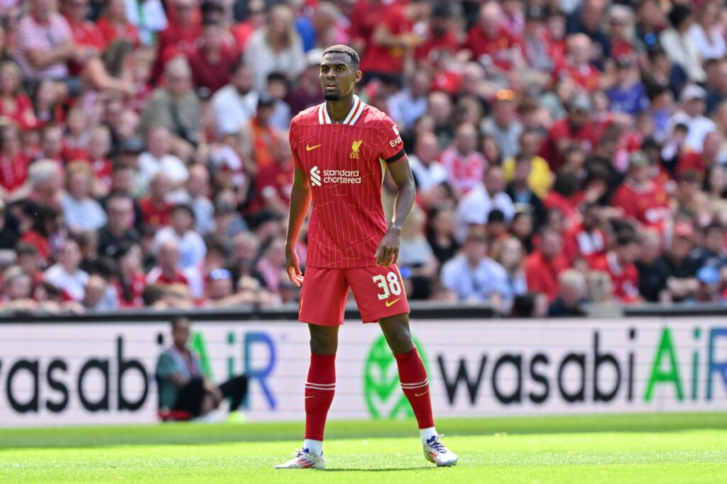 August 11, 2024, Liverpool, Merseyside, United Kingdom: Ryan Gravenberch of Liverpool during the Pre-season friendly match Liverpool vs Sevilla at Anfield, Liverpool, United Kingdom, 11th August 2024. (Credit Image: © Cody Froggatt/News Images via ZUMA Press Wire) 
MECZ TOWARZYSKI PILKA NOZNA SEZON 2024/2025
FOT. ZUMA/newspix.pl / 400mm.pl

POLAND ONLY !!!
---
newspix.pl / 400mm.pl