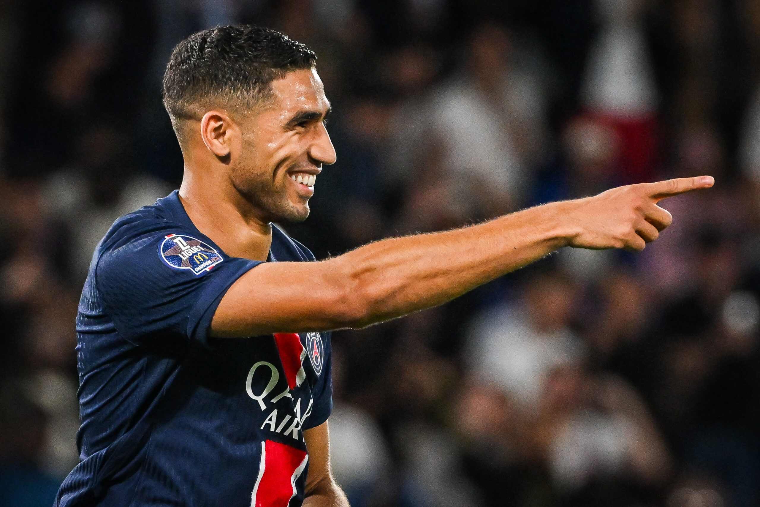 August 23, 2024, Paris, France, France: Achraf HAKIMI of PSG celebrates his goal during the Ligue 1 match between Paris Saint-Germain (PSG) and Montpellier Herault Sport Club (MHSC) at Parc des Princes Stadium on August 23, 2024 in Paris, France. (Credit Image: ©  Matthieu Mirville/ZUMA Press Wire) 
LIGA FRANCUSKA PILKA NOZNA SEZON 2024/2025
FOT. ZUMA/newspix.pl / 400mm.pl

POLAND ONLY !!!
---
newspix.pl / 400mm.pl