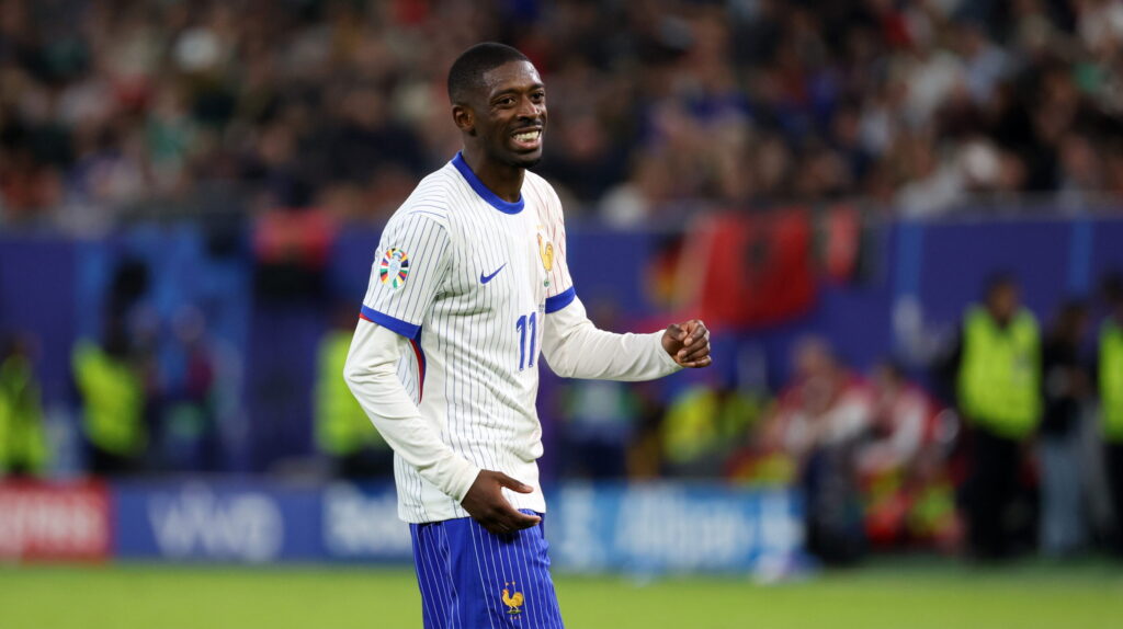 HAMBURG 05.07.2024
MECZ 1/4 FINALU CWIERCFINAL MISTRZOSTW EUROPY 2024: PORTUGALIA - FRANCJA 0:0 k. 3:5 --- QUARTERFINAL UEFA EURO 2024 MATCH: PORTUGAL - FRANCE 0:0 k. 3:5
OUSMANE DEMBELE
FOT. PIOTR KUCZA/400mm.pl