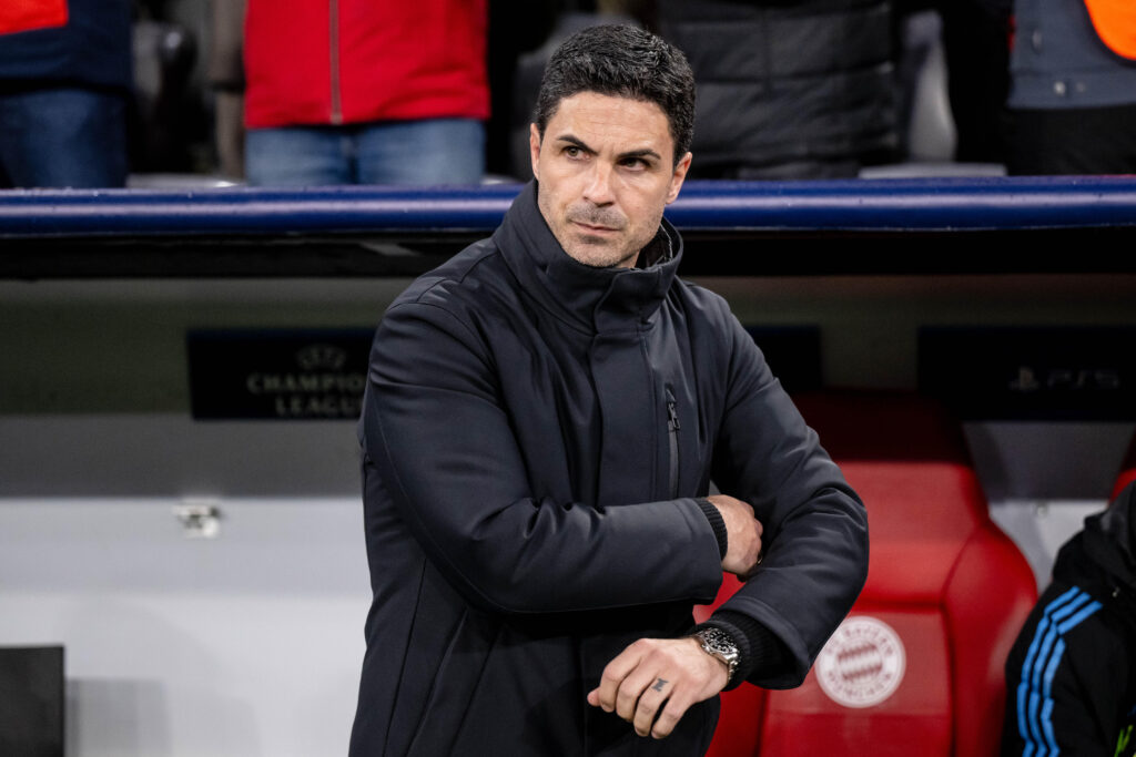 Trainer Mikel Arteta (Arsenal FC) Schaut waehrend des Viertelfinale Hinspiels der UEFA Champions League 2023/24 zwischen FC Bayern Muenchen und Arsenal im Allianz Arena am 17. April 2024 in Muenchen, Deutscland. (Foto von Harry Langer/DeFodi Images)

Trainer Mikel Arteta (Arsenal FC) Looks on during the UEFA Champions League 2023/24 - Quarter-final Second Leg match between FC Bayern Munich vs Arsenal FC at Allianz Arena on April 17, 2024 in Munich, Germany. (Photo by Harry Langer/DeFodi Images) 
LIGA MISTRZOW PILKA NOZNA SEZON 2023/2024
FOT.DEFODI IMAGES/newspix.pl / 400mm.pl
POLAND ONLY!

---
newspix.pl / 400mm.pl