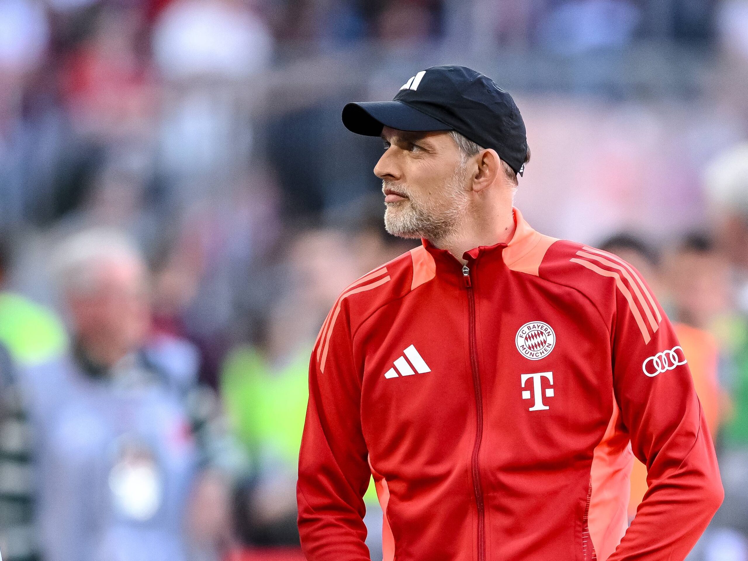 Muenchen, Deutschland, 12.05.24: Trainer Thomas Tuchel (FC Bayern Muenchen) Schaut waehrend des 1.Bundesliga Spiels zwischen dem FC Bayern Muenchen vs VfL Wolfsburg in der Allianz Arena am 12. Mai 2024 in  Muenchen, Deutschland. (Foto von Harry Langer/DeFodi Images)

Munich, Germany, 12.05.24: Trainer Thomas Tuchel (FC Bayern Muenchen) Looks on during the 1.Bundesliga match between FC Bayern Muenchen vs VfL Wolfsburg at Allianz Arena on May 12, 2024 in Munich, Germany. (Photo by Harry Langer/DeFodi Images) DFB/DFL REGULATIONS PROHIBIT ANY USE OF PHOTOGRAPHS AS IMAGE SEQUENCES AND/OR QUASI-VIDEO. 
LIGA NIEMIECKA PILKA NOZNA SEZON 2023/2024
FOT. DEFODI IMAGES/newspix.pl / 400mm.pl

POLAND ONLY !!!
---
newspix.pl / 400mm.pl