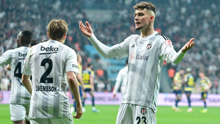 ISTANBUL, TURKIYE - MAY 07: Ernest Muci (23) of Besiktas celebrates after scoring a goal during Ziraat Turkish Cup semifinal 2nd leg match between Besiktas and MKE Ankaragucu at Tupras Stadium in Istanbul, Turkiye on May 07, 2024. Serhat Cagdas / Anadolu/ABACAPRESS.COM 
 PUCHAR TURCJI PILKA NOZNA SEZON 2023/2024

FOT. ABACA/newspix.pl / 400mm.pl
POLAND ONLY!
---
newspix.pl / 400mm.pl