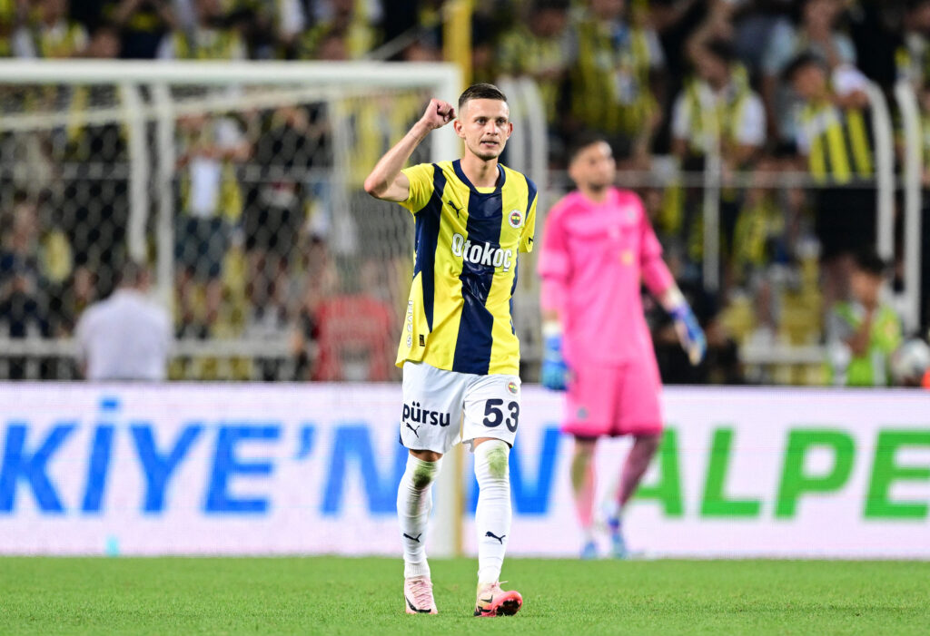 ISTANBUL, TURKIYE - JULY 30: Sebastian Szymanski (53) of Fenerbahce celebrates after score a goal during the UEFA Champions League Qualifying Round match between Fenerbahce and FC Lugano in Istanbul, Turkiye on July 30, 2024. Ali Atmaca / Anadolu/ABACAPRESS.COM 
LIGA MISTRZOW KWALIFIKACJE PILKA NOZNA SEZON 2024/2025
FOT. ABACA/newspix.pl / 400mm.pl
POLAND ONLY!
---
newspix.pl / 400mm.pl