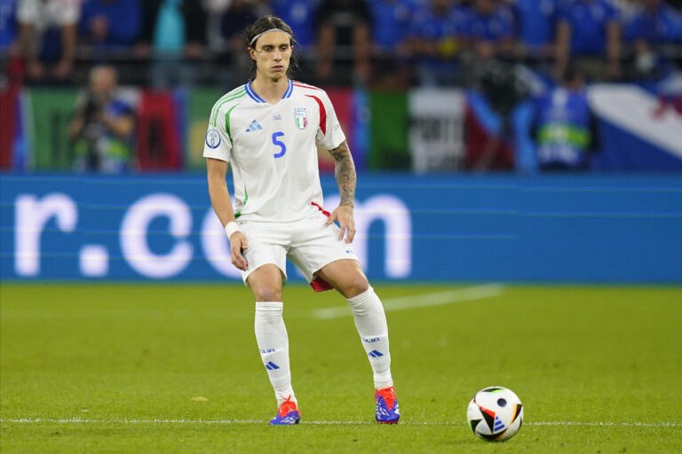 Riccardo Calafiori of Italy during the UEFA Euro 2024 match between Spain and Italy, Group B, date 2, played at Veltins-Arena stadium on June 20, 2024 in Gelsenkirchen, Germany. (Photo by Sergio Ruiz / PRESSINPHOTO) 
MISTRZOSTWA EUROPY W PILCE NOZNEJ EURO 2024 MECZ HISZPANIA VS WLOCHY
FOT.PRESSINPHOTO/newspix.pl / 400mm.pl
POLAND ONLY!
---
newspix.pl / 400mm.pl