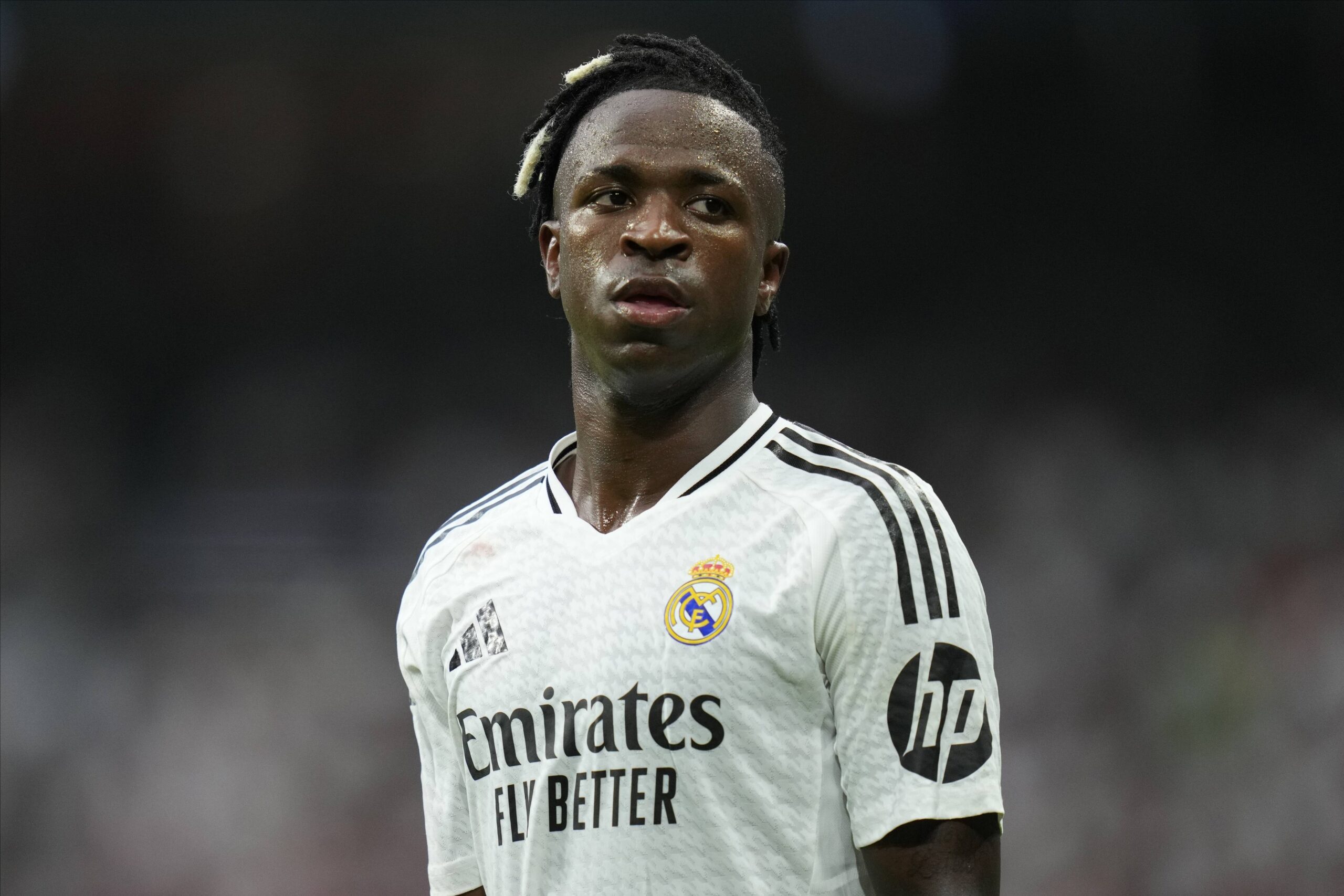 Vinicius Junior of Real Madrid CF during the La Liga EA Sports match between Real Madrid and Real Valladolid played at Santiago Bernabeu Stadium on August 25, 2024 in Madrid, Spain. (Photo by Cesar Cebolla / PRESSINPHOTO) 
LIGA HISZPANSKA PILKA NOZNA SEZON 2024/2025
FOT. PRESSINPHOTO/newspix.pl / 400mm.pl

POLAND ONLY !!!
---
newspix.pl / 400mm.pl