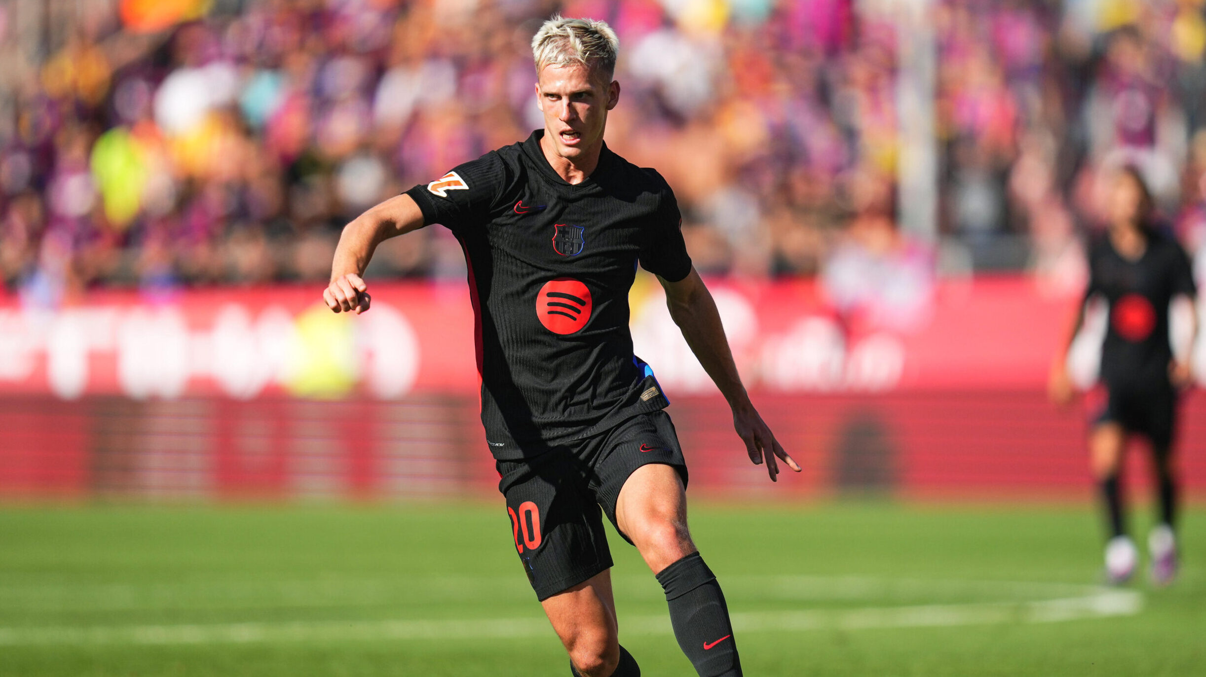 Dani Olmo of FC Barcelona  during the La Liga EA Sports match between Girona FC and FC Barcelona played at 
Montilivi Stadium on September 15, 2024 in 
Girona, Spain. (Photo by Sergio Ruiz / PRO SHOTS)
LIGA HISZPANSKA PILKA NOZNA SEZON 2024/2025 
FOT.PRESSINPHOTO/newspix.pl / 400mm.pl
POLAND ONLY!
---
newspix.pl / 400mm.pl