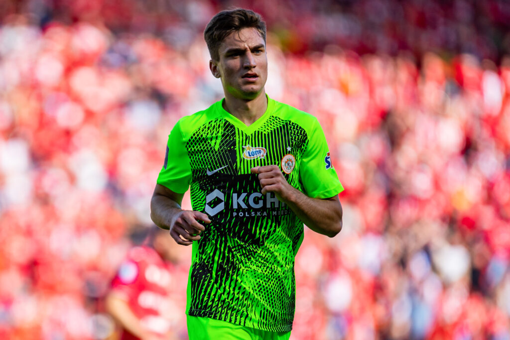 May 12, 2024, Lodz, Poland: Tomasz Pienko of Zaglebie seen during the Polish PKO Ekstraklasa League match between Widzew Lodz and Zaglebie Lubin at Widzew Lodz Municipal Stadium. Final score; Widzew Lodz 1:3 Zaglebie Lubin.,Image: 872785368, License: Rights-managed, Restrictions: , Model Release: no, Credit line: Mikolaj Barbanell / Zuma Press / Forum